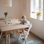 mushie Baby Splat Mat 42.5x42.5 Inch (Olive Check) | Water Resistant for Under High Chair and Infant Play