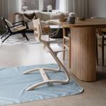 mushie Baby Splat Mat 42.5x42.5 Inch (Olive Check) | Water Resistant for Under High Chair and Infant Play