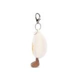 Jellycat Amuseables Happy Boiled Egg Bag Charm, 4 inches - Food and Drink Plush Keychain - Great Gift Idea