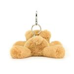 Jellycat Smudge Bear Bag Charm, 3 inches - Teddy Bear Plush Keychain - Great Gift Idea
