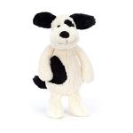 Jellycat Bashful Black and Cream Puppy Stuffed Animal, Medium 12 inches - Dogs and Puppies Plush Toy - Classic Children's Gift
