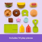 Fisher-Price Baby Push Toy 4-in-1 Snack Cart Walker Learning Activity, 14 Pieces for Pretend Play Infants Ages 6+ Months, Multilanguage Version