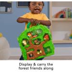 Fisher-Price Little People Toddler Toy Forest Friends Carry Case Playset with Animal Figures for Pretend Play Kids Ages 1+ Years