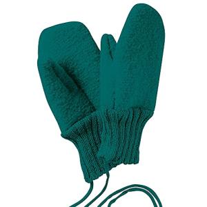 Ecoable Toddler and Kids Mittens, Organic Merino Wool Snow Gloves | Warm Winter Hand Covers with String for Boys and Girls (Sz 3 | 2-5 years, Pacific)