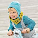 Ecoable Kids' Winter Hat: Beanie with Ear Flaps and Chin Strap, Organic Merino Wool and Cotton (Size 3, Grey)
