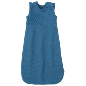 Disana Carrier Sleeping Bag Baby & Toddler 100% Organic Merino TOG 1.7 Breathable Unisex Size 60 cm & 75 cm Sustainable & Fair for Summer and Winter - Made in Germany | Dove Blue Size 1 (60 cm)
