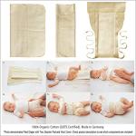 Washable Organic Diapers – Cotton Fitted Cloth Diaper for Baby and Toddler (1-Pack)