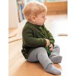 Ecoable Baby Long Sleeve Thermal Cardigan Sweater, Organic Merino Wool, Boys and Girls Sizes Newborn - 4 Years (EU 50-56 | 0-3 Months, Grey Natural)