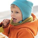 Ecoable Kids' Winter Hat: Beanie with Ear Flaps and Chin Strap, Organic Merino Wool and Cotton (Size 3, Grey)