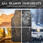 CAR PASS Rubber Floor Mats, All Weather Full Set 4-Piece, Waterproof Automotive Mats Trim to Fit Most Cars Sedans SUVs Vans, Heavy Duty Anti-Slip Easy Clean, All Black