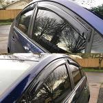Lightronic Extra Durable Outside-Mount Auto Vent Window Visor, Fit 2010-2015 Toyota Prius (EXCLUDES Prius V/Prius C), UV Protection Rain Guard, Original Wind Deflector, No-Drilling, Dark Smoke, 4Pcs