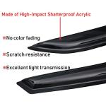 Lightronic Extra Durable Outside-Mount Auto Vent Window Visor, Fit 2010-2015 Toyota Prius (EXCLUDES Prius V/Prius C), UV Protection Rain Guard, Original Wind Deflector, No-Drilling, Dark Smoke, 4Pcs