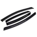 Lightronic Extra Durable Outside-Mount Auto Vent Window Visor, Fit 2010-2015 Toyota Prius (EXCLUDES Prius V/Prius C), UV Protection Rain Guard, Original Wind Deflector, No-Drilling, Dark Smoke, 4Pcs