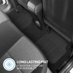 BDK Floor Mats, 4-Piece All-Weather Car Mat with Universal Fit Design, Durable Rubber Car Floor Mats with Capture Ridges, Waterproof for Cars Trucks SUV (Black)