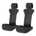 Amazon Basics Front Car Seat Covers, Universal Seat Protectors, Breathable Faux Leather, 2-Pack