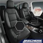 Skechers Men's Memory Foam Seat Covers, Air Cool Mesh Thick Car Seat Covers, Car Seat Covers Front Seats Airbag Compatible, Universal Automotive Comfort for Most Cars, Vans, Trucks, SUV,Black