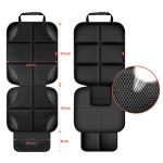 XHYANG Car Seat Protector 1 Pack Car Seat Cushion Mat Thickest Padding,Waterproof 600D Fabric Car Seat Covers for Non-Slip Backing Mesh Pockets for Baby and Pet (Black, 1 Pc)