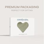 Comfy Cubs Baby Car Seat Cover - Soft, Breathable Bamboo Rayon and Muslin Cotton Blend - Lightweight Canopy for Sun, Bug, and Comfort Protection - Large Size Infant Seat Cover in Sage Design