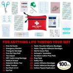 Compact 100-Piece First Aid Kit for Car