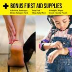 EVERLIT CARE Travel Essential Medicine First Aid Kit I Bonus Medical Supplies I TSA Compliant Mini Size Medkit for Traveling Camping Trips Individually Packed 64 Tablets (Refill Pack)