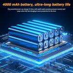 Norkmdi Portable Car Tire Inflator Air Compressor, 150PSI Vehicle Air Tyre Pump with Digital Pressure Gauge, Dual Values Display & LED Light, Automotive Cordless Inflator, Universal Fit