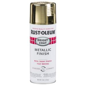 Rust-Oleum 7710830 Stops Rust Bright Coat Metallic Spray Paint, 11 Ounce, Gold, (Pack of 1)