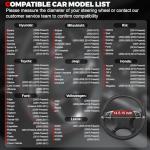 Ouzorp Car Steering Wheel Cover, Microfiber Leather Steering Wheel Covers with Anti-Slip Lining, Universal 14.5-15 inchs Black