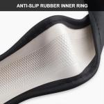 KAFEEK Steering Wheel Cover, Universal 15 inch, Microfiber Leather Viscose, Breathable, Anti-Slip,Warm in Winter and Cool in Summer, Black