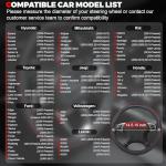 Ouzorp Car Steering Wheel Cover, Microfiber Leather Steering Wheel Covers with Anti-Slip Lining, Universal 14.5-15 inchs Black with Red line