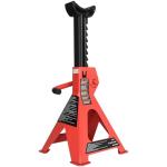 Amazon Basics Steel Jack Auto Stands, 3 Ton (2.7 metric Ton) Capacity, Easy to Use, Adjustable Height, 6,000 lb, 1 Pair, Black and Red