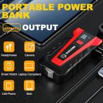 Scatach 3000A Car Battery Jump Starter,12V Jump Starter Battery Pack Portable (up to 9.0L Gasoline and 7.0L Diesel Engine), Jump Box with 3 Modes Flashlight and Jumper Cables