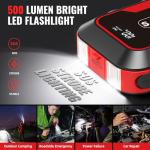 S ZEVZO ET03 Car Jump Starter 4000A Jump Starter Battery Pack for Up to 8.0L Gas and 7.0L Diesel Engines, 74Wh Portable 12V Jump Box with USB Ports, LCD Display, Storage Case, and LED Light