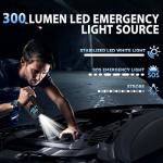 Jump Starter with Air Compressor, 5000A 160PSI Battery Jumper Starter Portable (9.0 Gas/8.0L Diesel), 12V Jump Box Car Battery Jump Starter with Smart Jumper Cables, LED Light, LCD Display