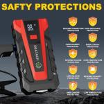 Scatach 3000A Car Battery Jump Starter,12V Jump Starter Battery Pack Portable (up to 9.0L Gasoline and 7.0L Diesel Engine), Jump Box with 3 Modes Flashlight and Jumper Cables