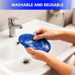 desin Windshield Cleaning Tool, Car Window Cleaner Windshield Cleaner with 4 Reusable and Washable Microfiber Pads and Extendable Handle Auto Inside Glass Wiper Kit