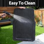 CAR PASS Heavy Duty Rubber Floor Mats for Car, Waterproof Liner Deep Dish Car Mats Full Sets, Universal Trim to Fit for SUV Truck Sedans Vans, All Weather Automotive Floor Mats 3pcs, Solid Black