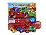 Phidal Race Cars My Mini Busy Books - Activity Books for kids, 10-page storybook, 4 figurines, a foldable play mat