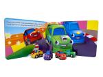 Phidal Race Cars My Mini Busy Books - Activity Books for kids, 10-page storybook, 4 figurines, a foldable play mat