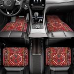 BedExu Bohemian Car Floor Mat Set of 4 - Non Slip All Weather Universal Fit for Cars, SUVs, Trucks - Turkish Persian Design Polyester Fiber(Persian car mat 1)