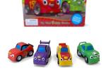 Phidal Race Cars My Mini Busy Books - Activity Books for kids, 10-page storybook, 4 figurines, a foldable play mat