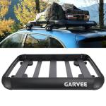 GarveeLife 47" Universal Roof Rack Carrier Basket, Anti-Rust Aluminum Lightweight Roof Cargo Basket, Vehicle Cargo Carrier 200LBS Capacity Rooftop with Wind Fairing, Car Top Holder, for SUV Truck Cars