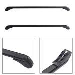munirater Universal 43.3 inch Black Roof Rack Cross Bar Top Luggage Aluminum Carrier Adjustable Window Frame 2Pcs