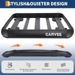 TROPOW 47" Heavy Duty Roof Rack Basket, Aluminum Roof Cargo Basket for SUV Truck Car, Roof Basket Cargo Carrier with 200LB Capacity, Rooftop Cargo Carrier, Black