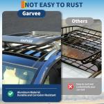 GarveeLife 47" Universal Roof Rack Carrier Basket, Anti-Rust Aluminum Lightweight Roof Cargo Basket, Vehicle Cargo Carrier 200LBS Capacity Rooftop with Wind Fairing, Car Top Holder, for SUV Truck Cars