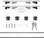 Amazon Basics Cross Rail Roof Rack, 52 inches, Fits up to 46" Spans between Raised Side Rails with Gap, Pack of 2, Black/Silver