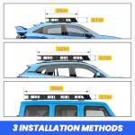 ECOTRIC 59" x 39" x 5.1" Universal Adjustable Roof Rack Cargo Carrier Basket with Extension Heavy Duty Steel Car SUV Top Luggage Storage Holder Basket for Travel 250LBS Weight Capacity