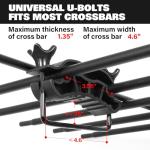 WEIZE Heavy Duty 64"x 39" Roof Rack, Rooftop Cargo Carrier Basket with Waterproof Bag, Tie Down Strap & Net, Car Top Luggage Holder for SUV, 200lb Capacity, Steel Construction