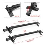 munirater Universal 43.3 inch Black Roof Rack Cross Bar Top Luggage Aluminum Carrier Adjustable Window Frame 2Pcs