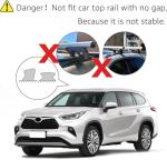 Amazon Basics Cross Rail Roof Rack, 52 inches, Fits up to 46" Spans between Raised Side Rails with Gap, Pack of 2, Black/Silver