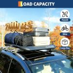 GarveeLife 47" Universal Roof Rack Carrier Basket, Anti-Rust Aluminum Lightweight Roof Cargo Basket, Vehicle Cargo Carrier 200LBS Capacity Rooftop with Wind Fairing, Car Top Holder, for SUV Truck Cars